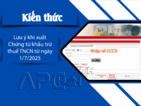 APC HCM luu y khi xuat chung tu khau tru thue TNCN